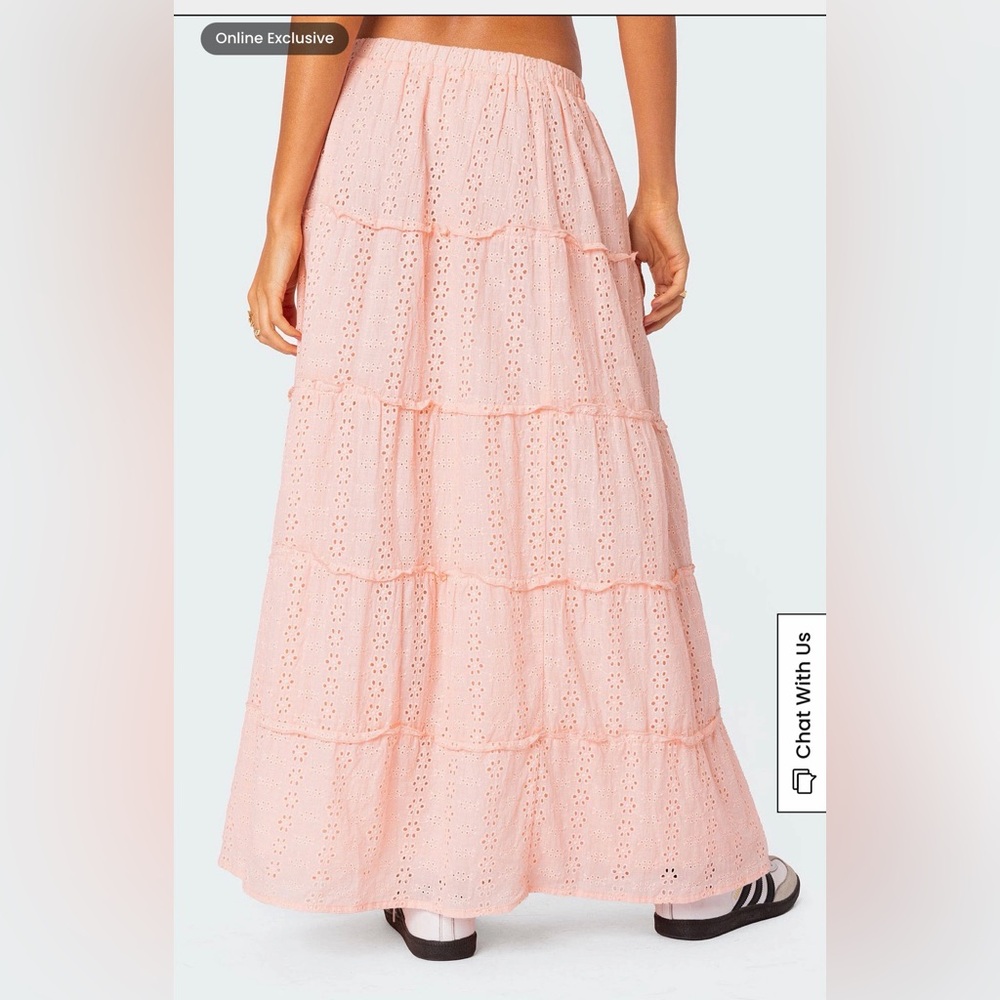 Edikted Light Pink Maxi Skirt - Picture 5 of 10
